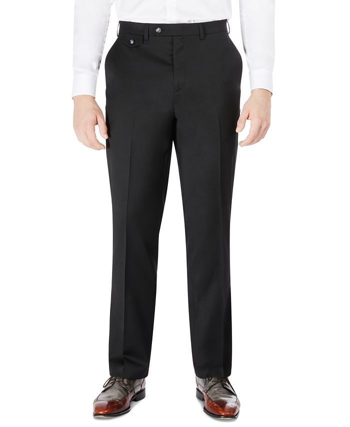 Tayion Collection Men's Classic-Fit Solid Black Suit Separates Pants ...