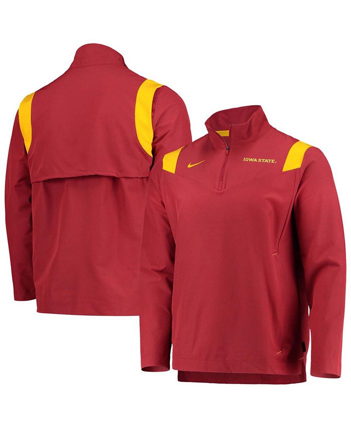 Nike Men s Cardinal Iowa State Cyclones Coach Half Zip Jacket Macy s
