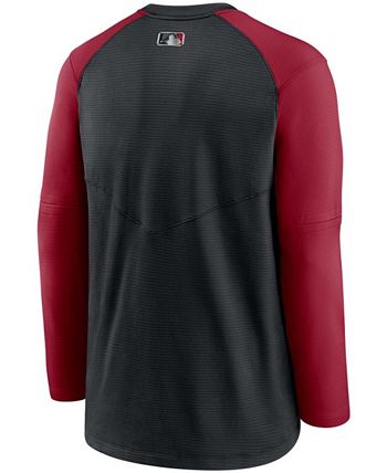 Men's Nike Gray/Black Arizona Diamondbacks Game Authentic Collection  Performance Raglan Long Sleeve T-Shirt