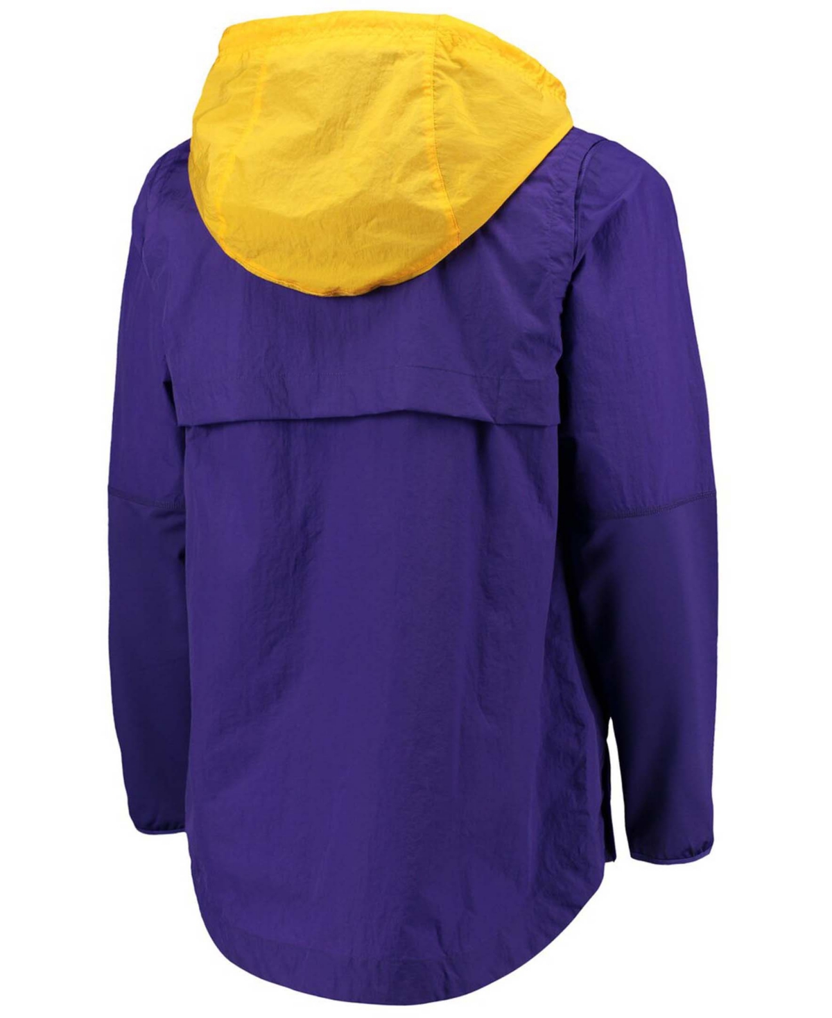 Shop Nike Men's Purple, Gold Lsu Tigers Player Quarter-zip Jacket In Purple,gold-tone