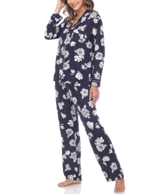 Women's Long Sleeve Floral Pajama Set, 2-Piece