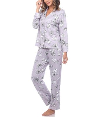 Women's Long Sleeve Floral Pajama Set, 2-Piece