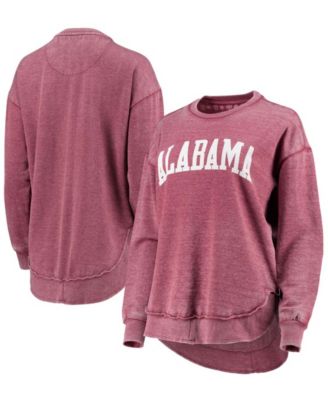 Women's Crimson Alabama Crimson Tide Vintage-Like Wash Pullover Sweatshirt
