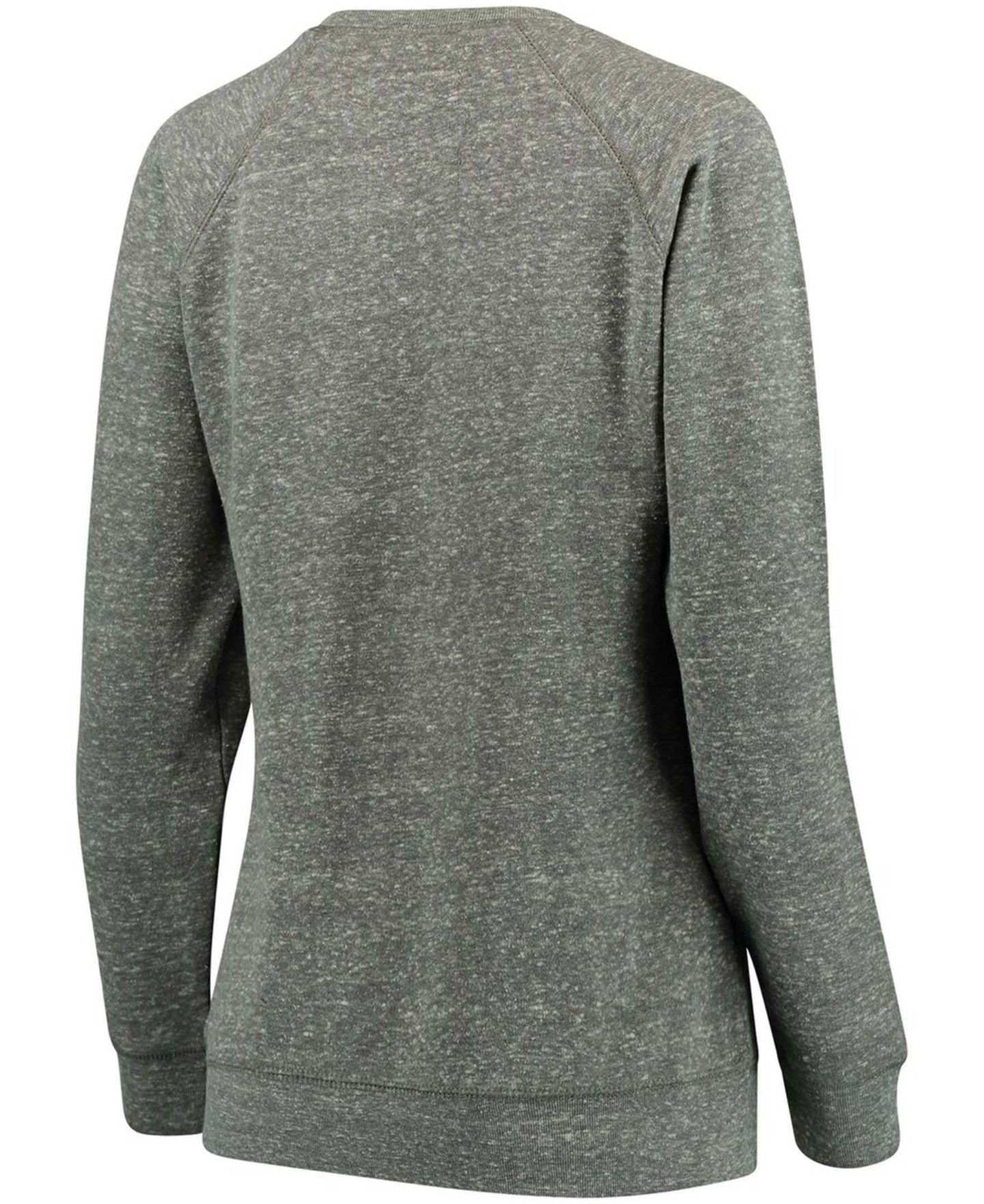 Женская толстовка Pressbox Heathered Gray Purdue Boilermakers Edith Vintage-Like Knobi Pullover — фото 2