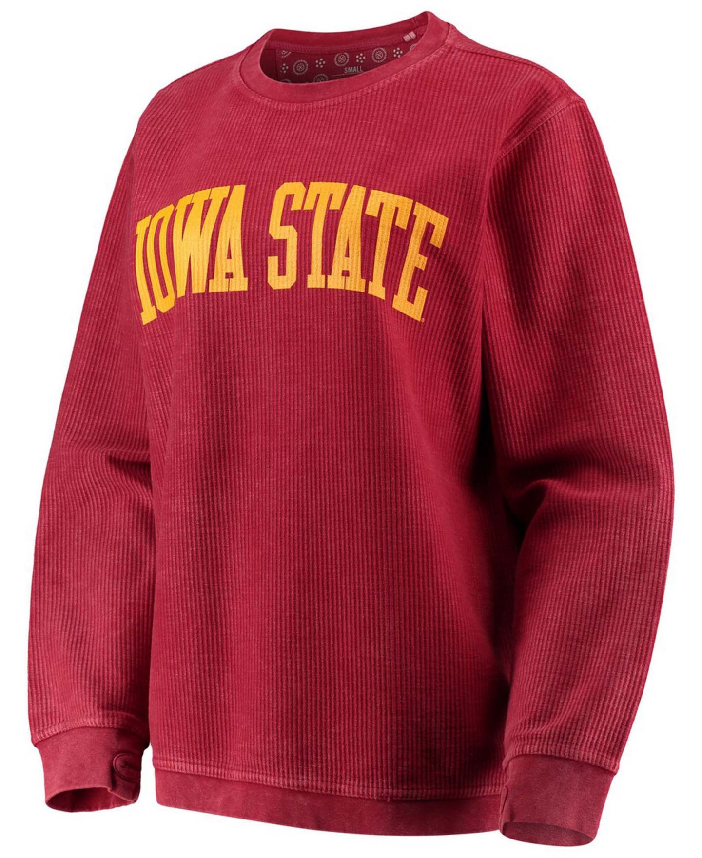 Женская толстовка Pressbox Cardinal Iowa State Cyclones Comfy Cord Vintage-Like Wash Basic Arch Pullover — фото 2