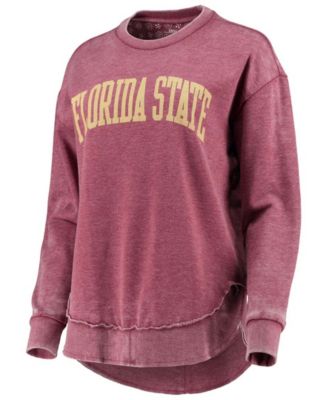 Women's Garnet Florida State Seminoles Vintage-Like Wash Pullover Sweatshirt