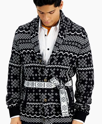 Shawl collar deals belted cardigan