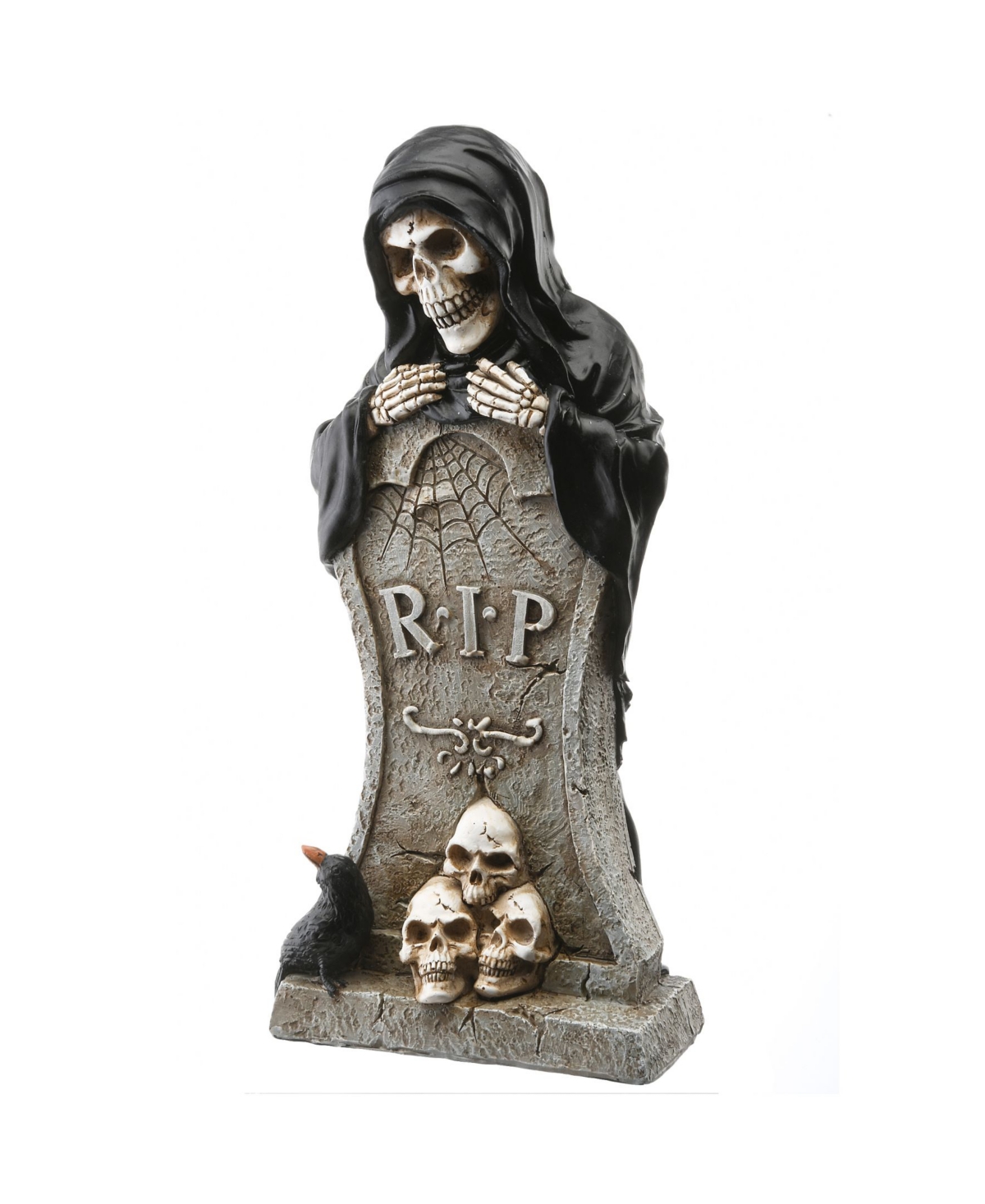 12" Tombstone and Skeleton Reaper - Black