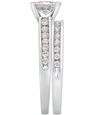 Diamond Princess-Cut Channel-Set Bridal Set (1-1/2 ct. t.w.) in 14k White Gold