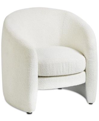 boucle barrel chair