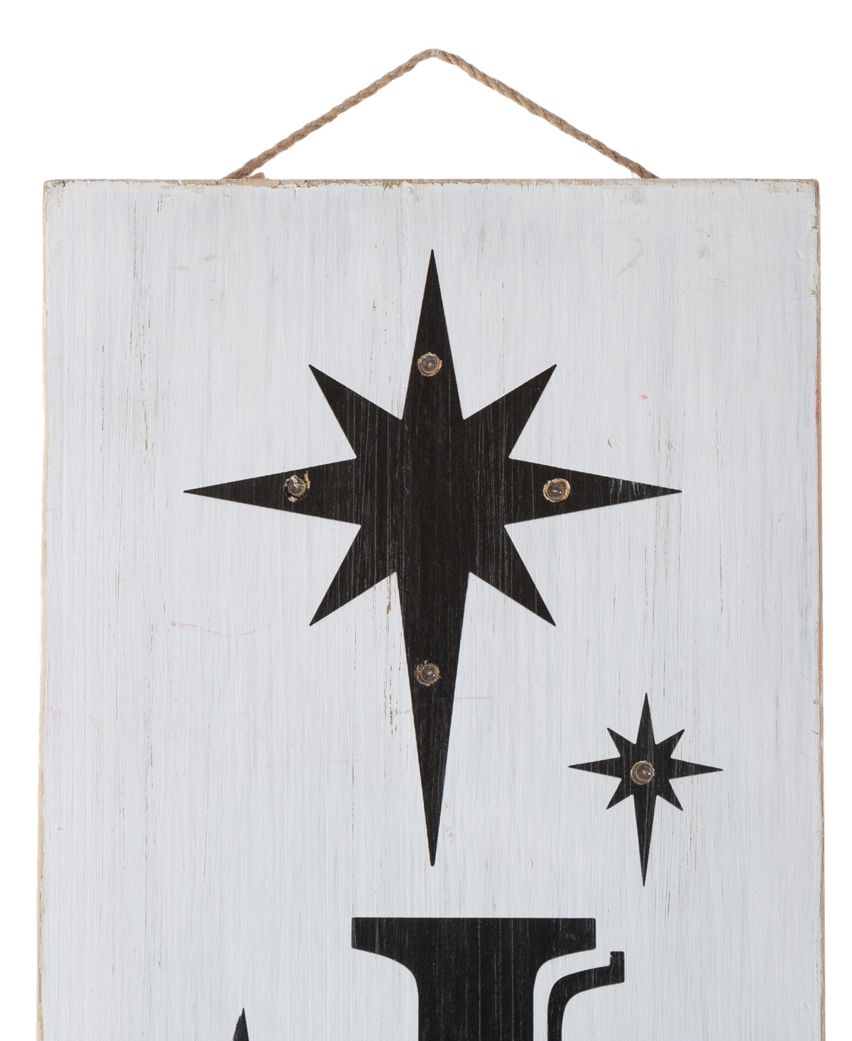 Glitzhome Lighted Wooden Nativity Porch Sign, 42"