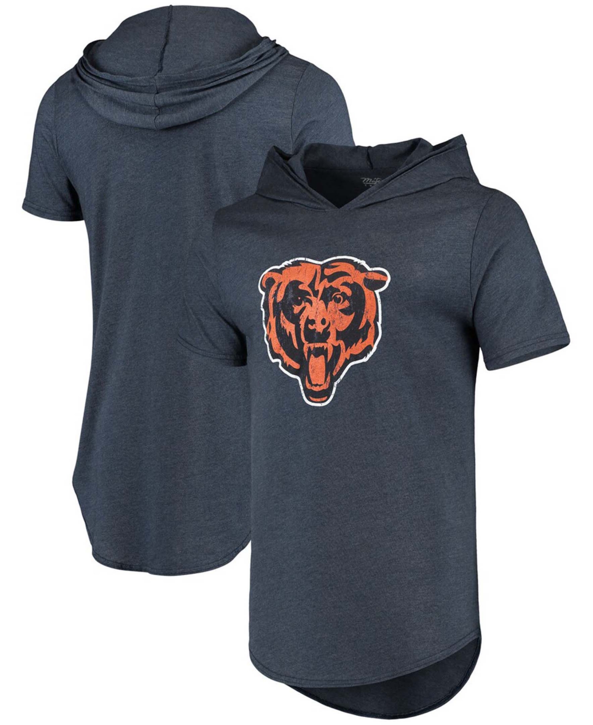Men's Navy Chicago Bears Primary Logo Tri-Blend Hoodie T-shirt - Navy
