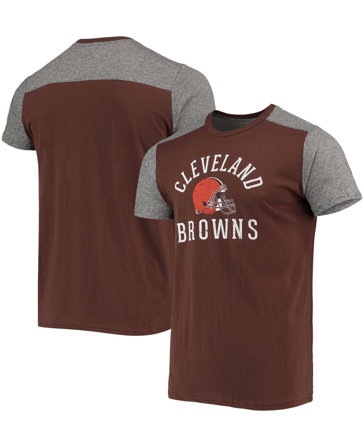 Men's Brown, Gray Cleveland Browns Field Goal Slub T-shirt - Brown, Gray
