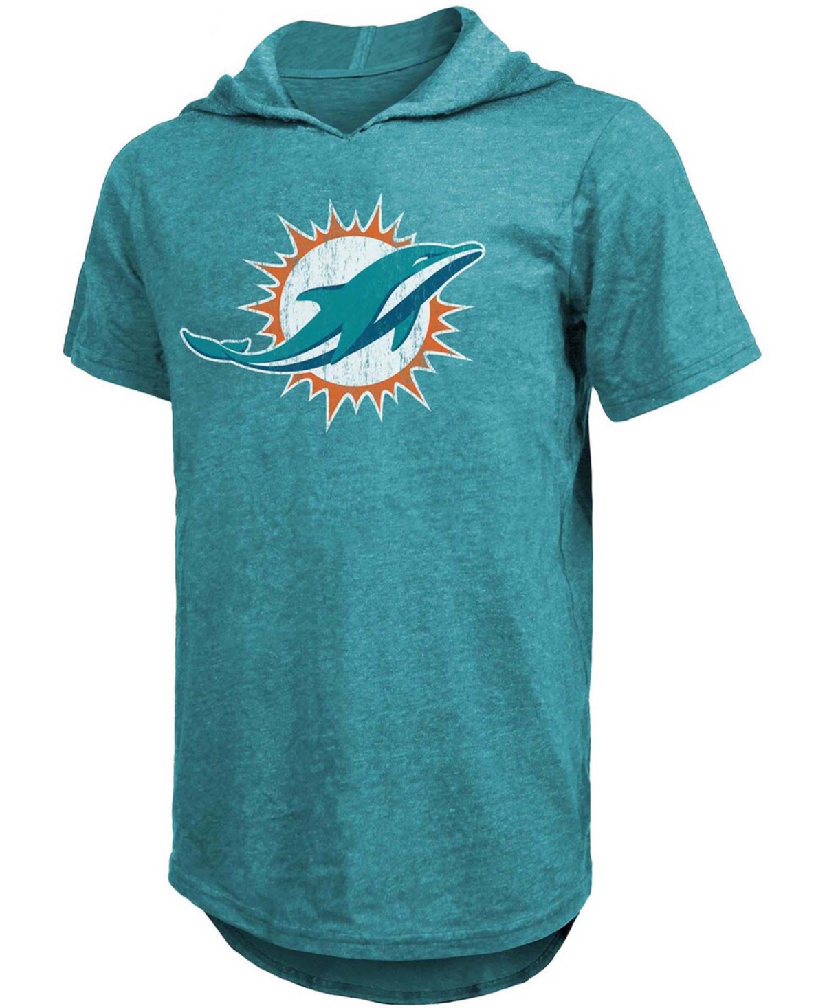 Men's Tua TagovailoaMiami Dolphins Player Name Number Tri-Blend Hoodie T-shirt - Aqua