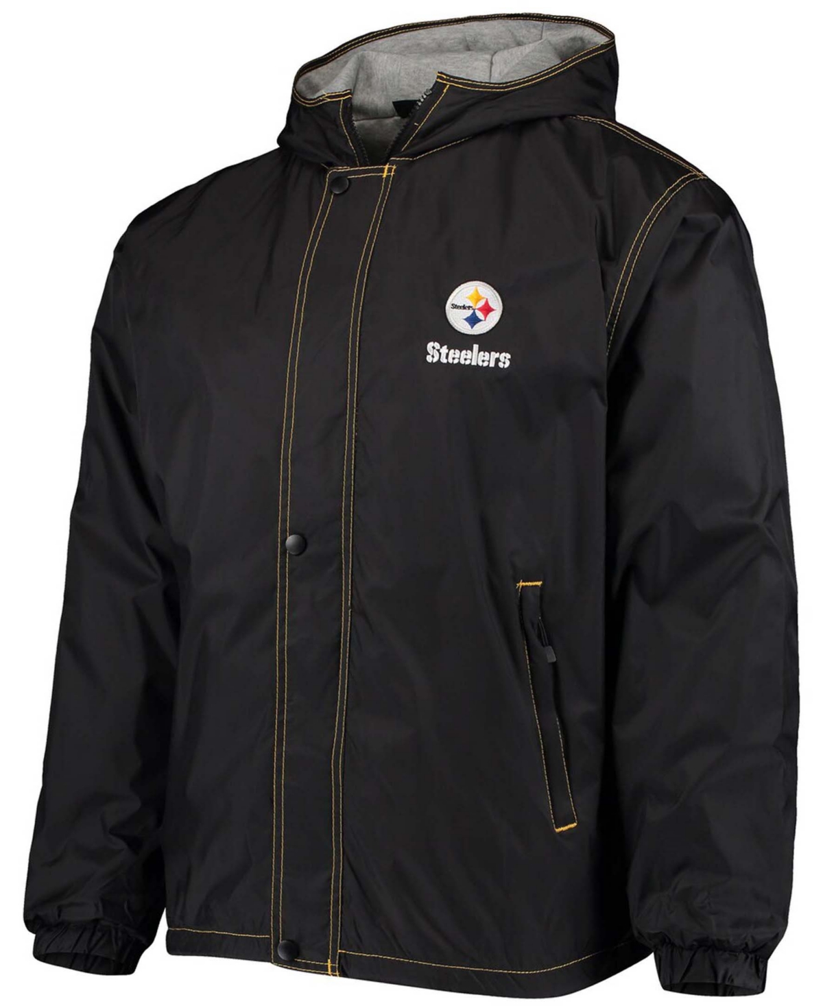 Men's Black Pittsburgh Steelers Legacy Stadium Full-Zip Hoodie Jacket