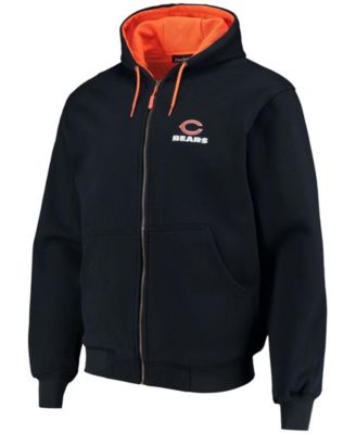 Men's Navy Chicago Bears Craftsman Thermal-Lined Full-Zip Hoodie