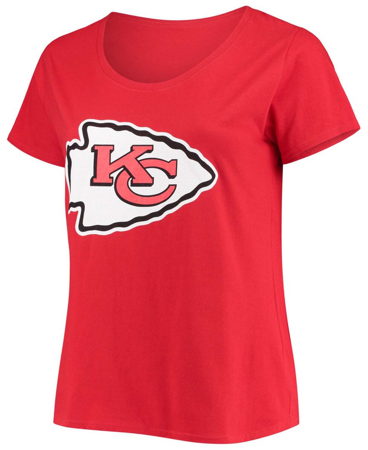 Women's Plus Size Travis KelceKansas City Chiefs Name Number V-Neck T-shirt - Red