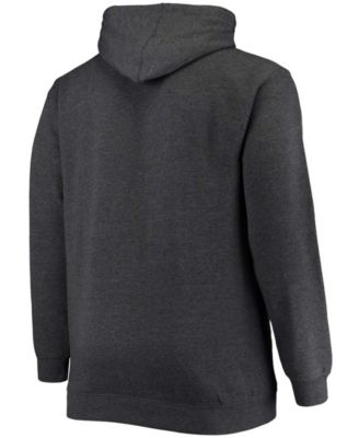 Men's Big and Tall Heathered Charcoal Buffalo Bills Practice Pullover Hoodie