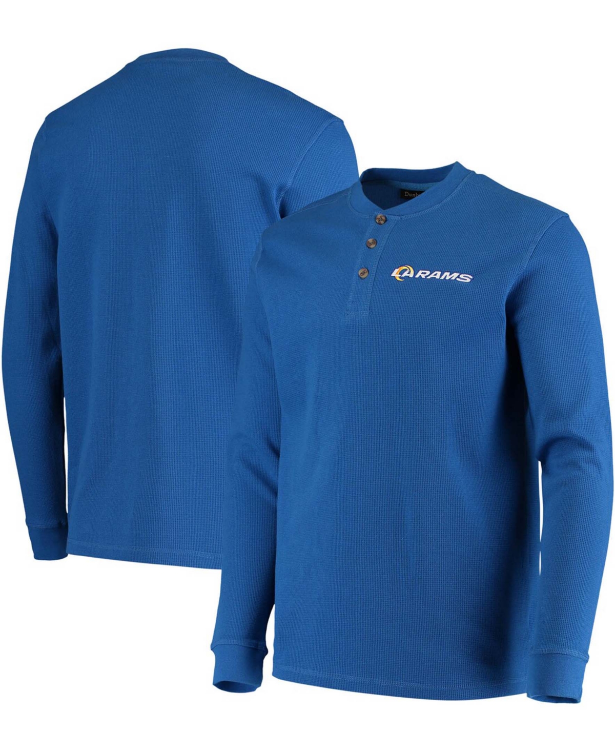 Men's Royal Los Angeles Rams Maverick Thermal Henley Long Sleeve T-shirt - Royal Blue