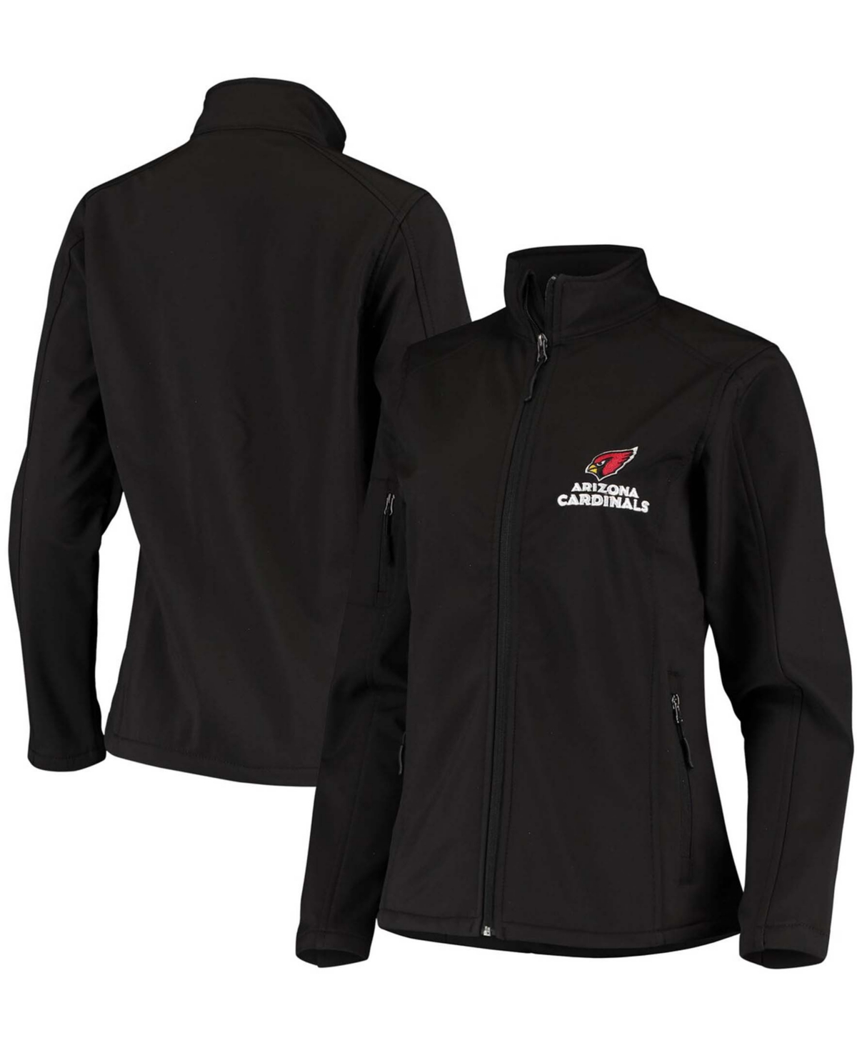 Dunbrooke Women's Black Arizona Cardinals Full-zip Sonoma Softshell Jacket