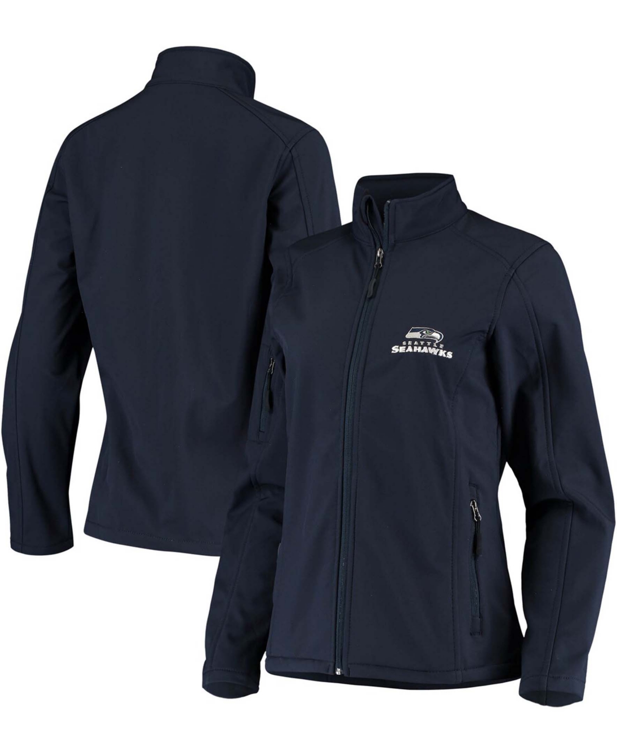 Women's College Navy Seattle Seahawks Full-Zip Sonoma Softshell Jacket - Navy