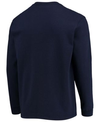 Men's Navy Chicago Bears Logo Maverick Thermal Henley Long Sleeve T-shirt