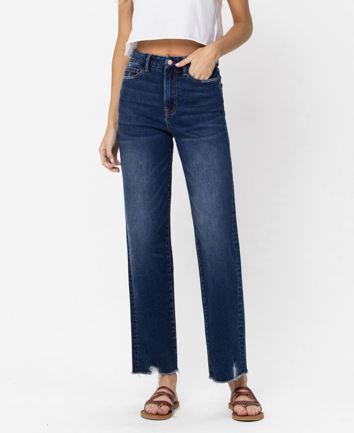 Vervet Meritorious High Rise Slim Wide Jeans