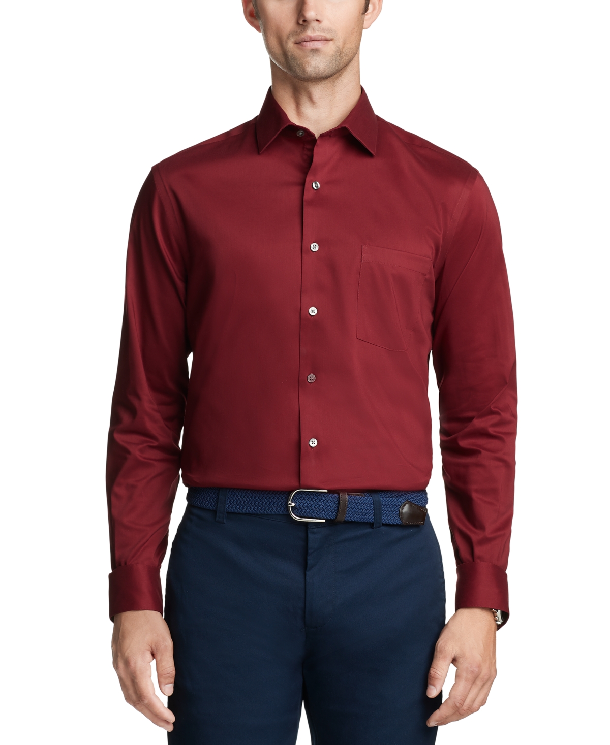 Men's Regular-Fit Ultraflex Dress Shirt - Mulberry