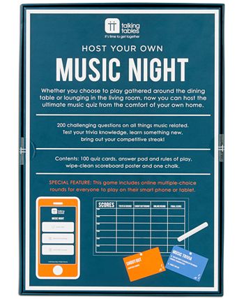 Talking tables music night discount