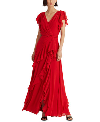 Lauren Ralph Lauren Ruffled A-Line Dress - Macy's