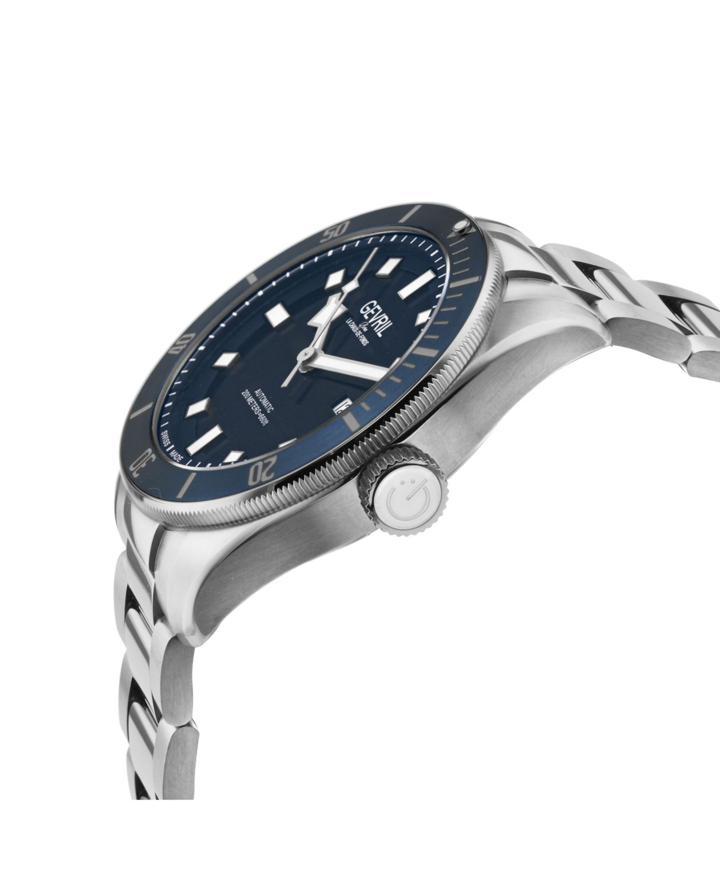 Мужские часы Gevril Yorkville Silver-Tone Stainless Steel Swiss Automatic Bracelet Watch 43mm — фото 3