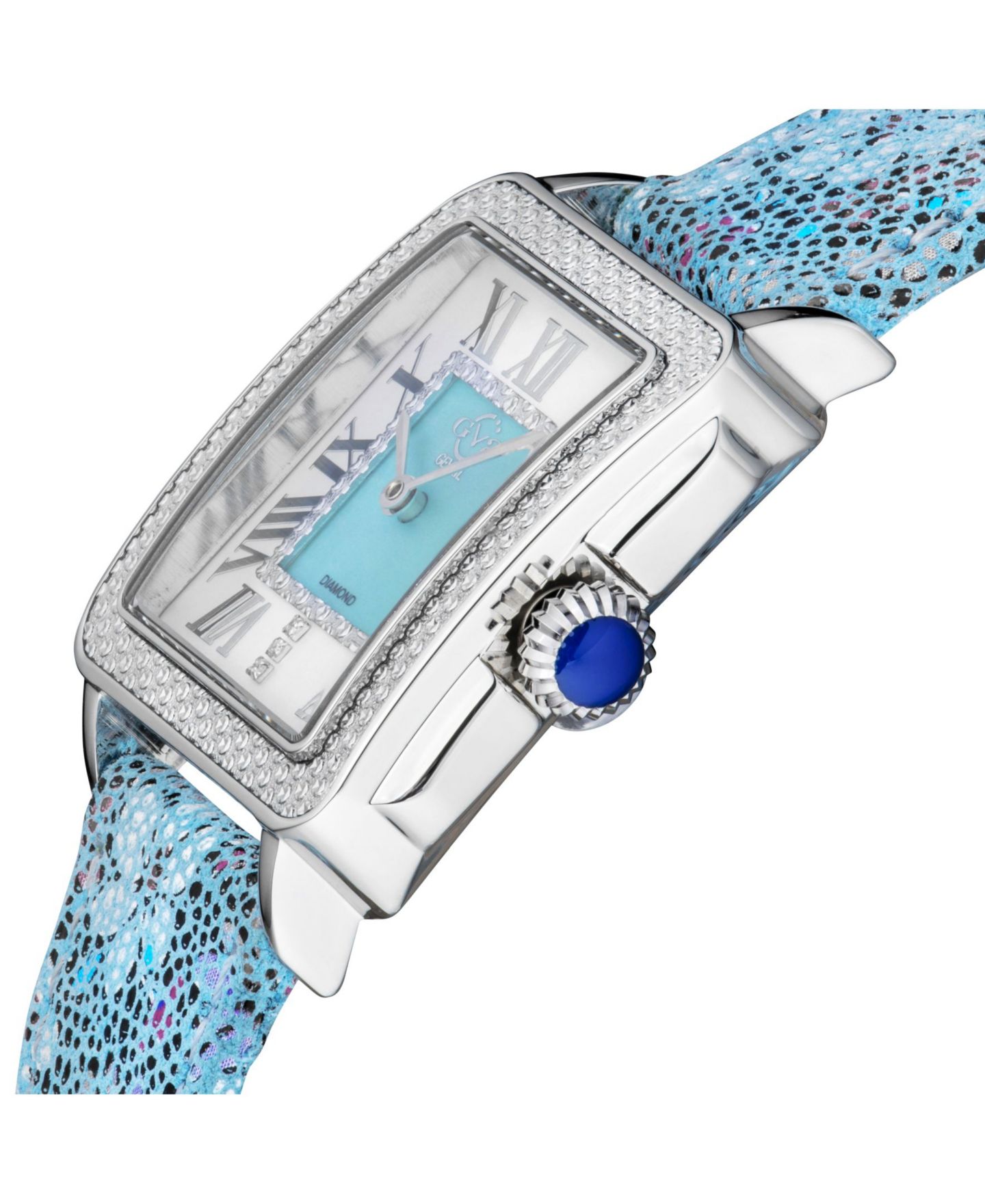 Женские часы Gevril GV2 by GV2 Padova Floral Swiss Quartz Italian Leather Strap Diamond, цвет: Нержавеющая сталь — фото 3