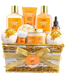 Almond Milk and Honey Home Spa Body Care Gift Set, 10 Piece