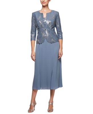 Alex Evenings Petite Midi Dress & Jacket - Macy's