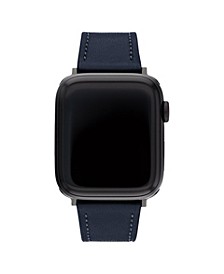 Men's Navy Leather Strap 42/44/45mm Apple Watch Band