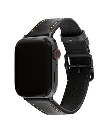 Mlb New York Mets Apple Watch Compatible Leather Band 42/44/45mm - Black :  Target