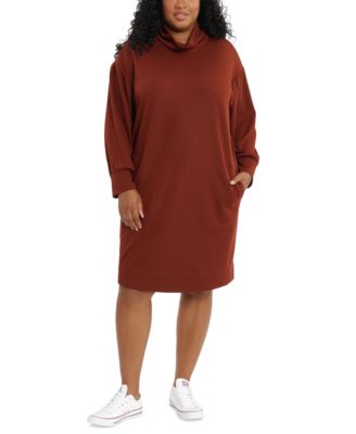 plus size red shift dress
