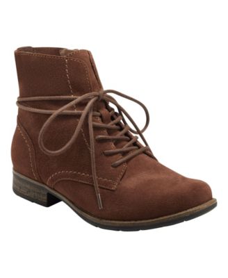 earth lace up booties