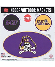 Multi East Carolina Pirates Indoor Outdoor Magnet Set, Pack of 3