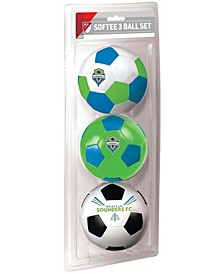 Multi Seattle Sounders FC Softie Ball Set, Pack of 3