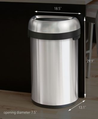 60 Liter Semi Round Open Top Commercial Trash Can