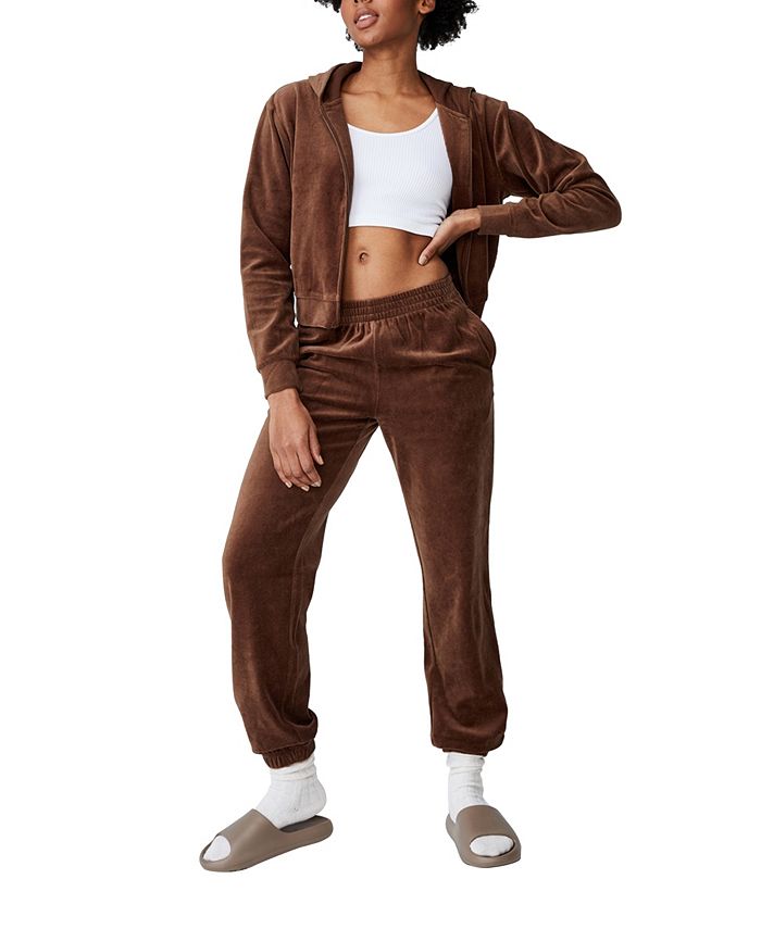 COTTON ON Women's Velour Zip Up Hoodie Macy's