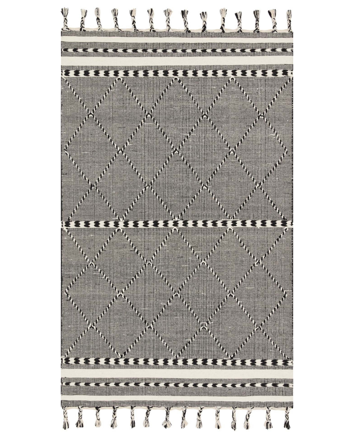 Loloi Ii Sawyer Sawysaw-01 7'6in x 9'6in Area Rug - Ivory, Black