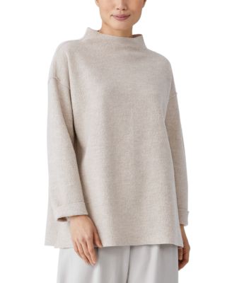 Eileen Fisher - Wool Funnel-Neck Sweater