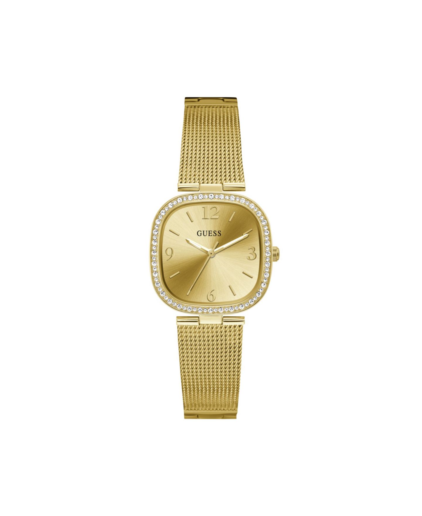 Женские часы GUESS Gold-Tone Stainless Steel Mesh Bracelet Watch 32mm — фото 1