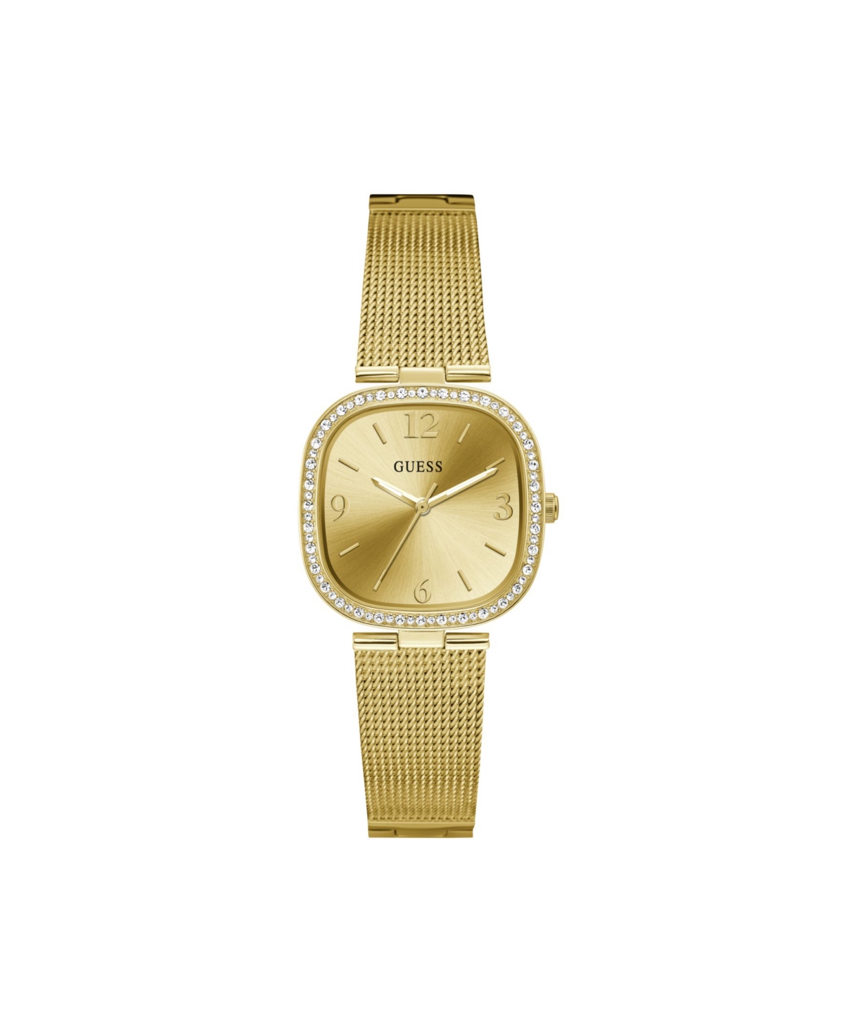 Guess Women's Gold-tone Stainless Steel Mesh Bracelet Watch 32mm