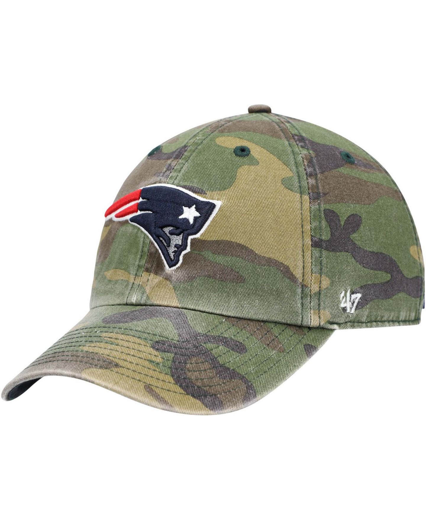 Мужская кепка '47 Brand New England Patriots Woodland Clean Up Adjustable — фото 5