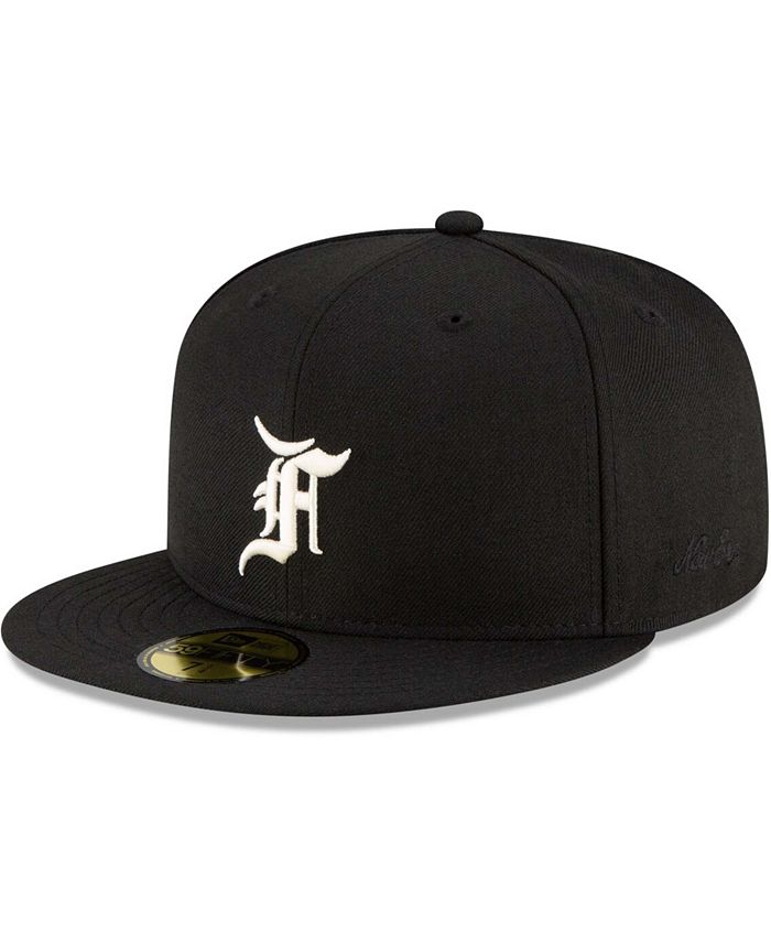 New Era Men's Black MLB Fear of God Essentials 59FIFTY Fitted Hat ...