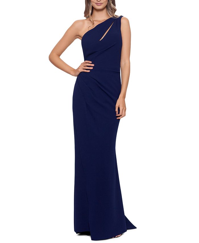 Betsy Adam One Shoulder Cutout Gown Macy s