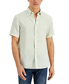 Men's Slim-Fit Yarn-Dyed Linen Shirt  